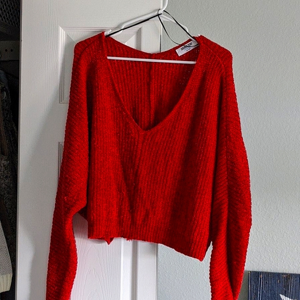 Cropped Red Sweater